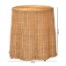 bali & pari Palm Bohemian Honey Scallop Rattan Console Table - Palm-Light Honey Rattan Round-Console Table