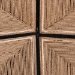 bali & pari Prita Bohemian Paper Loom and Natural Mahogany Wood 2-Piece Bar Stool Set - BC-02-Parekesit-Wood/Brown-BS