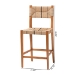 bali & pari Prita Bohemian Paper Loom and Natural Mahogany Wood 2-Piece Bar Stool Set - BC-02-Parekesit-Wood/Brown-BS