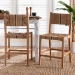 bali & pari Prita Bohemian Paper Loom and Natural Mahogany Wood 2-Piece Counter Stool Set - CC-02-Wood/Brown-CS