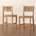bali & pari Prita Bohemian Paper Loom and Natural Mahogany Wood 2-Piece Counter Stool Set - CC-02-Wood/Brown-CS
