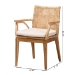 bali & pari Storsel Modern Bohemian Natural Brown Finished Teak Wood and Rattan Dining Chair - Storsel-Rattan-DC