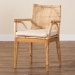 bali & pari Storsel Modern Bohemian Natural Brown Finished Teak Wood and Rattan Dining Chair - Storsel-Rattan-DC