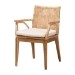 bali & pari Storsel Modern Bohemian Natural Brown Finished Teak Wood and Rattan Dining Chair - Storsel-Rattan-DC