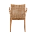 bali & pari Storsel Modern Bohemian Natural Brown Finished Teak Wood and Rattan Dining Chair - Storsel-Rattan-DC