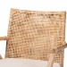 bali & pari Storsel Modern Bohemian Natural Brown Finished Teak Wood and Rattan Dining Chair - Storsel-Rattan-DC