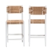 bali & pari Talli Bohemian Paper Loom and White Mahogany Wood 2-Piece Bar Stool Set - BCP-01-Wood/White-BS
