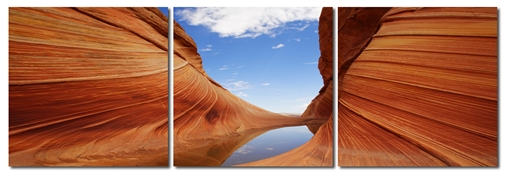 Desert Sandstone Mounted Photography Print Triptych