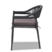Baxton Studio Wendell Modern and Contemporary Grey Finished Rope and Metal Outdoor Dining Chair - WA-6858L-Grey-DC