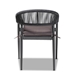 Baxton Studio Wendell Modern and Contemporary Grey Finished Rope and Metal Outdoor Dining Chair - WA-6858L-Grey-DC