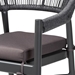 Baxton Studio Wendell Modern and Contemporary Grey Finished Rope and Metal Outdoor Bar Stool - WA-6872H-Grey-BS