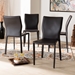 Baxton Studio Heidi Modern and Contemporary Dark Brown Faux Leather Upholstered 4-Piece Dining Chair Set - 19A17-Dark Brown-DC