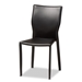 Baxton Studio Heidi Modern and Contemporary Black Faux Leather Upholstered 4-Piece Dining Chair Set - 19A17-Black-DC