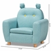Baxton Studio Gloria Modern and Contemporary Sky Blue Fabric Upholstered Kids Armchair with Animal Ears - LD-2308-Blue-CC