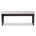 Baxton Studio Corey Modern and Contemporary Grey Fabric Upholstered and Dark Brown Finished Wood Dining Bench - RH039-Grey/Dark Brown-Dining Bench