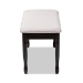 Baxton Studio Corey Modern and Contemporary Grey Fabric Upholstered and Dark Brown Finished Wood Dining Bench - RH039-Grey/Dark Brown-Dining Bench