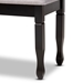 Baxton Studio Corey Modern and Contemporary Grey Fabric Upholstered and Dark Brown Finished Wood Dining Bench - RH039-Grey/Dark Brown-Dining Bench