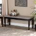 Baxton Studio Corey Modern and Contemporary Grey Fabric Upholstered and Dark Brown Finished Wood Dining Bench - RH039-Grey/Dark Brown-Dining Bench