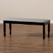 Baxton Studio Corey Modern and Contemporary Grey Fabric Upholstered and Dark Brown Finished Wood Dining Bench - RH039-Grey/Dark Brown-Dining Bench