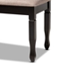Baxton Studio Corey Modern and Contemporary Sand Fabric Upholstered and Dark Brown Finished Wood Dining Bench - RH039-Sand/Dark Brown-Dining Bench