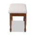 Baxton Studio Corey Modern and Contemporary Grey Fabric Upholstered and Walnut Brown Finished Wood Dining Bench - RH039-Grey/Walnut-Dining Bench