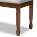 Baxton Studio Corey Modern and Contemporary Grey Fabric Upholstered and Walnut Brown Finished Wood Dining Bench - RH039-Grey/Walnut-Dining Bench
