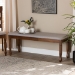 Baxton Studio Corey Modern and Contemporary Grey Fabric Upholstered and Walnut Brown Finished Wood Dining Bench - RH039-Grey/Walnut-Dining Bench