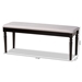 Baxton Studio Giovanni Modern and Contemporary Grey Fabric Upholstered and Dark Brown Finished Wood Dining Bench - RH038-Grey/Dark Brown-Dining Bench