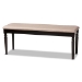 Baxton Studio Giovanni Modern and Contemporary Sand Fabric Upholstered and Dark Brown Finished Wood Dining Bench