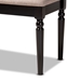 Baxton Studio Giovanni Modern and Contemporary Sand Fabric Upholstered and Dark Brown Finished Wood Dining Bench - RH038-Sand/Dark Brown-Dining Bench