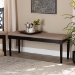 Baxton Studio Giovanni Modern and Contemporary Sand Fabric Upholstered and Dark Brown Finished Wood Dining Bench - RH038-Sand/Dark Brown-Dining Bench