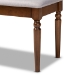 Baxton Studio Giovanni Modern and Contemporary Grey Fabric Upholstered and Walnut Brown Finished Wood Dining Bench - RH038-Grey/Walnut-Dining Bench