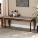 Baxton Studio Giovanni Modern and Contemporary Grey Fabric Upholstered and Walnut Brown Finished Wood Dining Bench - RH038-Grey/Walnut-Dining Bench