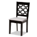 Baxton Studio Gabriel Modern and Contemporary Grey Fabric Upholstered and Dark Brown Finished Wood 6-Piece Dining Set - RH335C-Grey/Dark Brown-6PC Dining Set