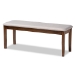 Baxton Studio Gabriel Modern and Contemporary Grey Fabric Upholstered and Walnut Brown Finished Wood 6-Piece Dining Set - RH335C-Grey/Walnut-6PC Dining Set