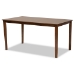 Baxton Studio Gabriel Modern and Contemporary Grey Fabric Upholstered and Walnut Brown Finished Wood 6-Piece Dining Set - RH335C-Grey/Walnut-6PC Dining Set