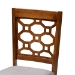Baxton Studio Gabriel Modern and Contemporary Grey Fabric Upholstered and Walnut Brown Finished Wood 6-Piece Dining Set - RH335C-Grey/Walnut-6PC Dining Set