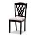 Baxton Studio Salem Modern and Contemporary Grey Fabric Upholstered and Dark Brown Finished Wood 7-Piece Dining Set - RH1017C-Grey/Dark Brown-7PC Dining Set