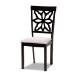 Baxton Studio Dallas Modern and Contemporary Grey Fabric Upholstered and Dark Brown Finished Wood 7-Piece Dining Set - RH1019C-Grey/Dark Brown-7PC Dining Set