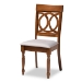 Baxton Studio Jessie Modern and Contemporary Grey Fabric Upholstered and Walnut Brown Finished Wood 5-Piece Dining Set - Jessie-Grey/Walnut-5PC Dining Set