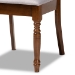 Baxton Studio Jessie Modern and Contemporary Grey Fabric Upholstered and Walnut Brown Finished Wood 5-Piece Dining Set - Jessie-Grey/Walnut-5PC Dining Set