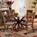 Baxton Studio Jessie Modern and Contemporary Grey Fabric Upholstered and Walnut Brown Finished Wood 5-Piece Dining Set - Jessie-Grey/Walnut-5PC Dining Set