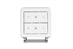 Baxton Studio Stella Crystal Tufted White Upholstered Modern Nightstand - BBT3084-White-NS
