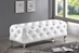Baxton Studio Stella Crystal Tufted White Modern Bench - BBT5119-White-Bench