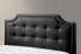 Baxton Studio Carlotta Black Modern Bed with Upholstered Headboard - Queen Size - BBT6376-Black-Queen