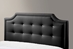 Baxton Studio Carlotta Black Modern Bed with Upholstered Headboard - Queen Size - BBT6376-Black-Queen