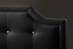 Baxton Studio Carlotta Black Modern Bed with Upholstered Headboard - Queen Size - BBT6376-Black-Queen