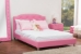 Baxton Studio Canterbury Pink Leather Contemporary Full-Size Bed - BBT6440-Full-Pink