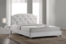 Baxton Studio Canterbury White Leather Contemporary Full-Size Bed - BBT6440-Full-White
