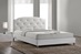 Baxton Studio Canterbury White Leather Contemporary Full-Size Bed - BBT6440-Full-White